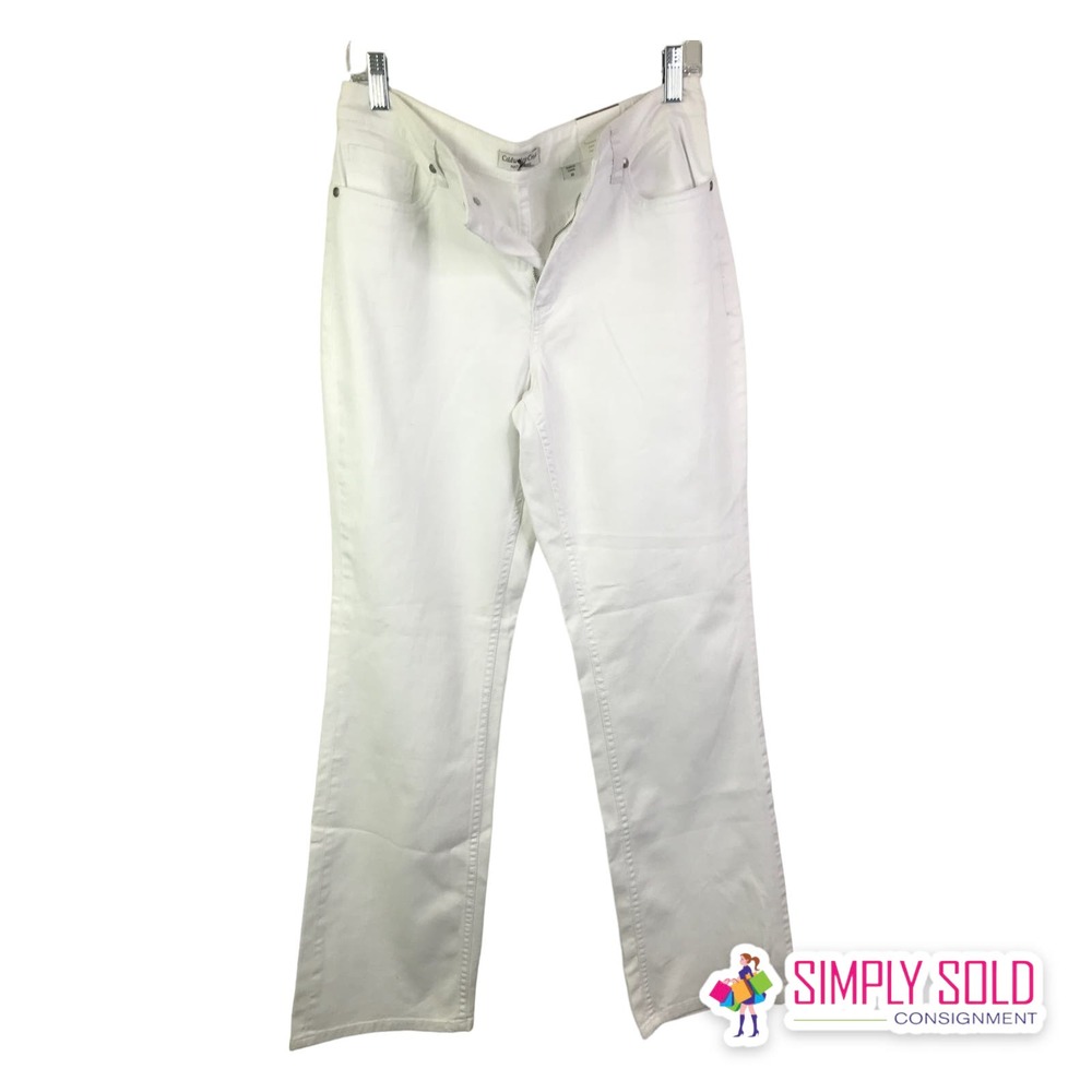 Coldwater Creek Natural Fit‎ Women's Jeans High-Rise White Cotton Stretch Sz 10